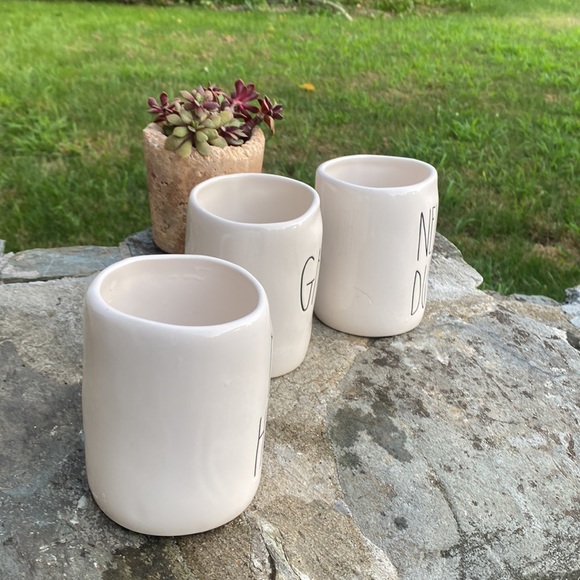 Three Rae Dunn Artisan collection coffee mugs - Picture 3 of 10